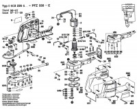 Bosch 0 603 226 642 PFZ 550 E General Purpose Saw 240 V / GB Spare Parts PFZ550E